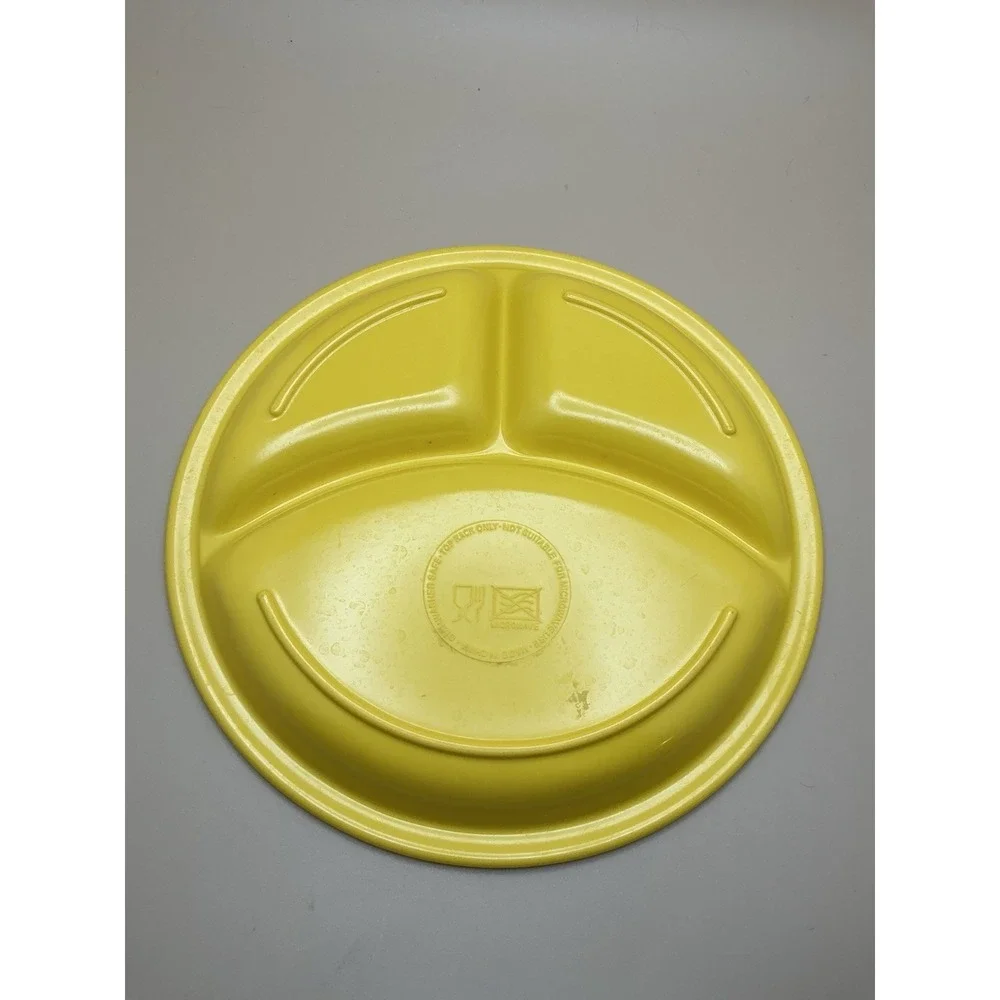 Halloween‎ Mummy & Spider Plate & Matching Yellow Divided Toddler Plate